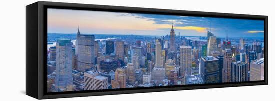 Usa, New York, Midtown and Lower Manhattan, Empire State Building-Alan Copson-Framed Stretched Canvas