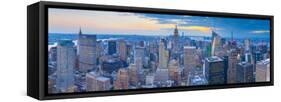 Usa, New York, Midtown and Lower Manhattan, Empire State Building-Alan Copson-Framed Stretched Canvas