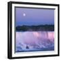 Usa, New York, Moon over American Falls at Dusk-Darwin Wiggett-Framed Photographic Print