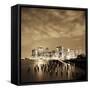 USA, New York, Morning View of the Skyscrapers of Downtown Manhattan from the Brooklyn Heights Neig-Gavin Hellier-Framed Stretched Canvas