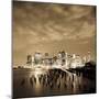 USA, New York, Morning View of the Skyscrapers of Downtown Manhattan from the Brooklyn Heights Neig-Gavin Hellier-Mounted Photographic Print