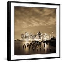 USA, New York, Morning View of the Skyscrapers of Downtown Manhattan from the Brooklyn Heights Neig-Gavin Hellier-Framed Photographic Print