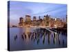 USA, New York, Morning View of the Skyscrapers of Downtown Manhattan from the Brooklyn Heights Neig-Gavin Hellier-Stretched Canvas