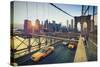 Usa, New York, New York City, Brooklyn Bridge-Michele Falzone-Stretched Canvas