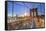 Usa, New York, New York City, Brooklyn Bridge-Michele Falzone-Framed Stretched Canvas