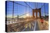 Usa, New York, New York City, Brooklyn Bridge-Michele Falzone-Stretched Canvas