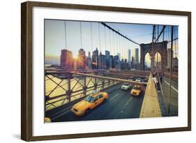 Usa, New York, New York City, Brooklyn Bridge-Michele Falzone-Framed Photographic Print