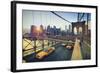 Usa, New York, New York City, Brooklyn Bridge-Michele Falzone-Framed Photographic Print