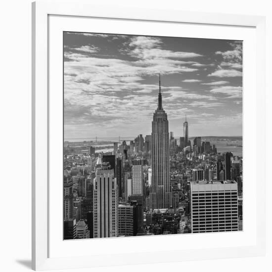 USA, New York, New York City, Elevated View of Midtown Manhattan from the 30 Rock Viewning Platform-Walter Bibikow-Framed Photographic Print