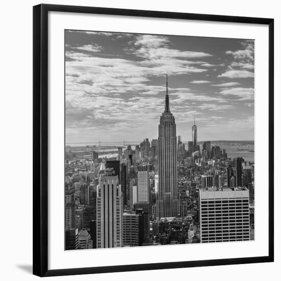 USA, New York, New York City, Elevated View of Midtown Manhattan from the 30 Rock Viewning Platform-Walter Bibikow-Framed Photographic Print