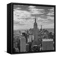 USA, New York, New York City, Elevated View of Midtown Manhattan from the 30 Rock Viewning Platform-Walter Bibikow-Framed Stretched Canvas