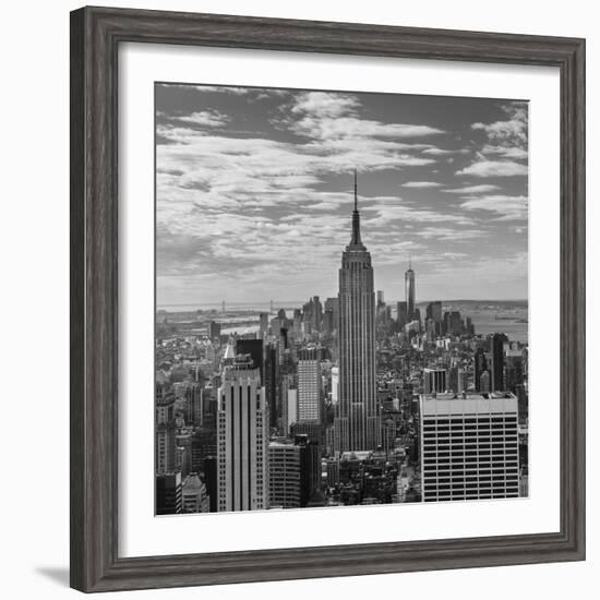 USA, New York, New York City, Elevated View of Midtown Manhattan from the 30 Rock Viewning Platform-Walter Bibikow-Framed Photographic Print