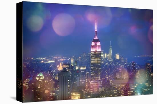 Usa, New York, New York City, Empire State Building and Midtown Manhattan Skyline-Michele Falzone-Stretched Canvas