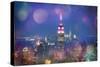 Usa, New York, New York City, Empire State Building and Midtown Manhattan Skyline-Michele Falzone-Stretched Canvas