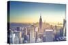 Usa, New York, New York City, Empire State Building and Midtown Manhattan Skyline-Michele Falzone-Stretched Canvas