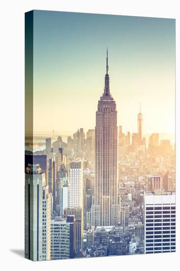 Usa, New York, New York City, Empire State Building and Midtown Manhattan Skyline-Michele Falzone-Stretched Canvas