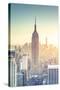 Usa, New York, New York City, Empire State Building and Midtown Manhattan Skyline-Michele Falzone-Stretched Canvas