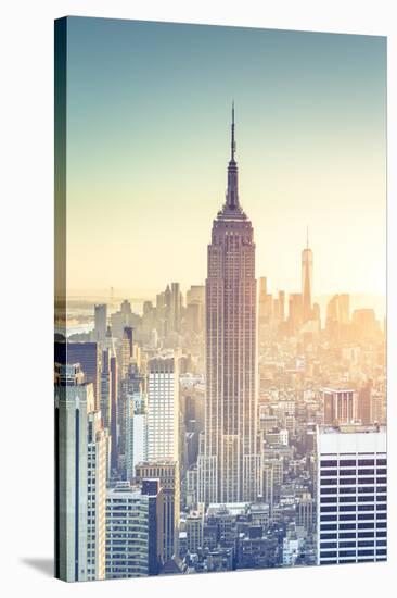 Usa, New York, New York City, Empire State Building and Midtown Manhattan Skyline-Michele Falzone-Stretched Canvas