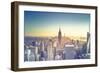 Usa, New York, New York City, Empire State Building and Midtown Manhattan Skyline-Michele Falzone-Framed Photographic Print