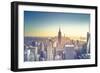 Usa, New York, New York City, Empire State Building and Midtown Manhattan Skyline-Michele Falzone-Framed Photographic Print