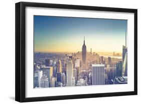 Usa, New York, New York City, Empire State Building and Midtown Manhattan Skyline-Michele Falzone-Framed Photographic Print