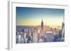 Usa, New York, New York City, Empire State Building and Midtown Manhattan Skyline-Michele Falzone-Framed Photographic Print