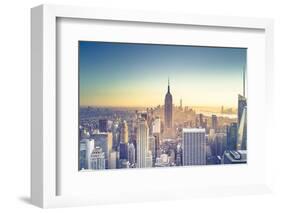 Usa, New York, New York City, Empire State Building and Midtown Manhattan Skyline-Michele Falzone-Framed Photographic Print