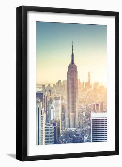 Usa, New York, New York City, Empire State Building and Midtown Manhattan Skyline-Michele Falzone-Framed Photographic Print