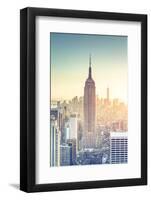 Usa, New York, New York City, Empire State Building and Midtown Manhattan Skyline-Michele Falzone-Framed Photographic Print