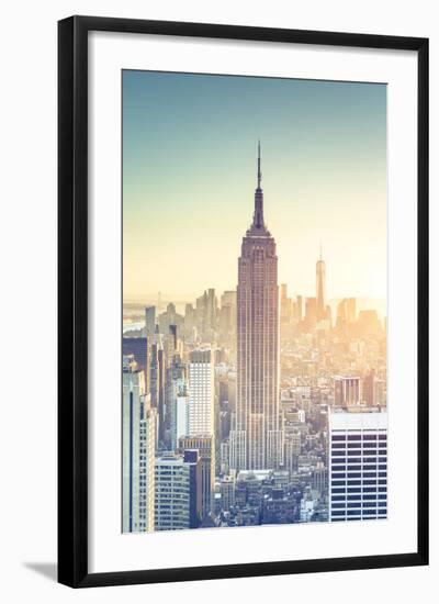 Usa, New York, New York City, Empire State Building and Midtown Manhattan Skyline-Michele Falzone-Framed Photographic Print