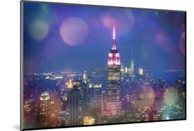 Usa, New York, New York City, Empire State Building and Midtown Manhattan Skyline-Michele Falzone-Mounted Photographic Print