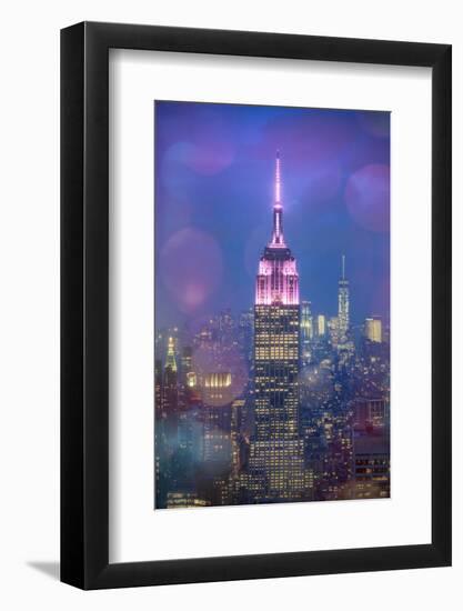 Usa, New York, New York City, Empire State Building and Midtown Manhattan Skyline-Michele Falzone-Framed Photographic Print