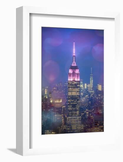 Usa, New York, New York City, Empire State Building and Midtown Manhattan Skyline-Michele Falzone-Framed Photographic Print