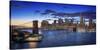 Usa, New York, New York City, Lower Manhattan and Brookly Bridge-Michele Falzone-Stretched Canvas