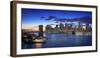 Usa, New York, New York City, Lower Manhattan and Brookly Bridge-Michele Falzone-Framed Photographic Print