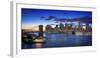 Usa, New York, New York City, Lower Manhattan and Brookly Bridge-Michele Falzone-Framed Photographic Print