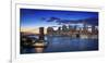 Usa, New York, New York City, Lower Manhattan and Brookly Bridge-Michele Falzone-Framed Photographic Print