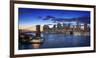 Usa, New York, New York City, Lower Manhattan and Brookly Bridge-Michele Falzone-Framed Photographic Print