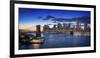 Usa, New York, New York City, Lower Manhattan and Brookly Bridge-Michele Falzone-Framed Photographic Print