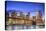 Usa, New York, New York City, Lower Manhattan and Brooklyn Bridge-Michele Falzone-Stretched Canvas