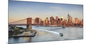 Usa, New York, New York City, Lower Manhattan and Brooklyn Bridge-Michele Falzone-Mounted Photographic Print