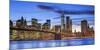 Usa, New York, New York City, Lower Manhattan and Brooklyn Bridge-Michele Falzone-Mounted Photographic Print