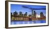 Usa, New York, New York City, Lower Manhattan and Brooklyn Bridge-Michele Falzone-Framed Photographic Print