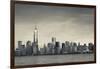 USA, New York, New York City, Lower Manhattan and Freedom Tower, Dusk-Walter Bibikow-Framed Photographic Print