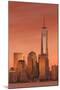 USA, New York, New York City, Lower Manhattan and Freedom Tower, Dusk-Walter Bibikow-Mounted Photographic Print