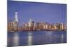 USA, New York, New York City, Lower Manhattan and Freedom Tower, Dusk-Walter Bibikow-Mounted Photographic Print