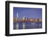 USA, New York, New York City, Lower Manhattan and Freedom Tower, Dusk-Walter Bibikow-Framed Photographic Print