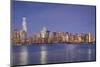 USA, New York, New York City, Lower Manhattan and Freedom Tower, Dusk-Walter Bibikow-Mounted Photographic Print