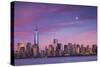 USA, New York, New York City, Lower Manhattan and Freedom Tower-Walter Bibikow-Stretched Canvas