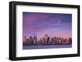 USA, New York, New York City, Lower Manhattan and Freedom Tower-Walter Bibikow-Framed Photographic Print